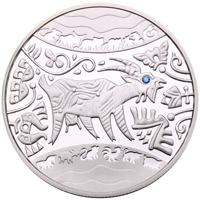 Срібна монета Рік Кози 7873 фото