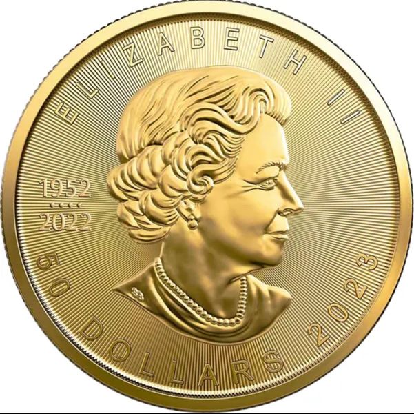 Золота монета Канадський кленовий лист 31,1 грам 3835 фото