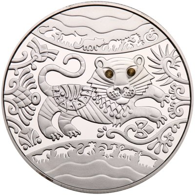 Срібна монета Рік Тигра 5266 фото