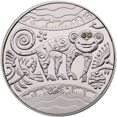 Срібна монета Рік Мавпи 7375 фото