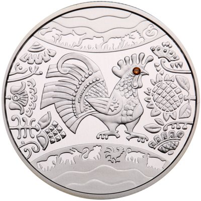 Срібна монета Рік Півня  8373 фото